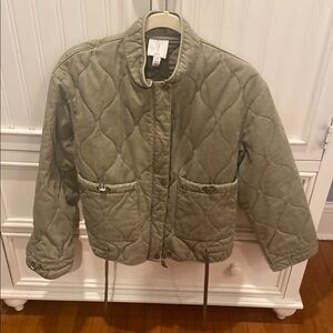 Joie Quilted Jacket in Olive